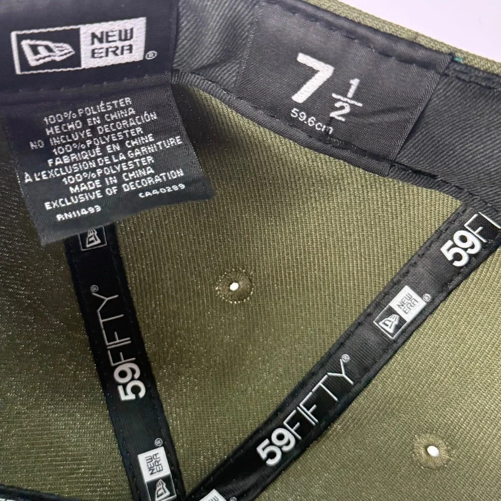New Era Hat Men 7 1/2 Green San Diego Padres 59FIFTY Fitted MLB Cooperstown
